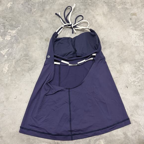 Lululemon Wandering Yogi Halter! Cadet Blue! Size 8 Tank Top W1A26S - Picture 4 of 7